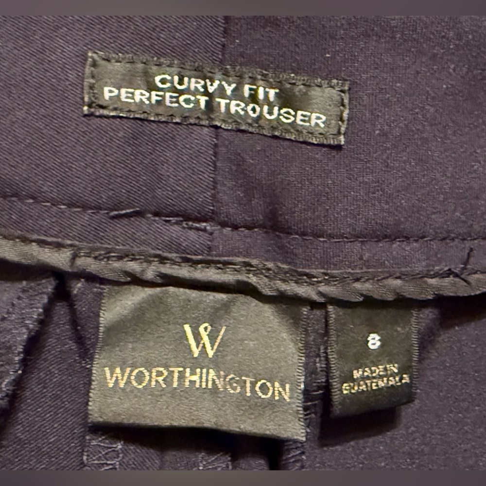 NWT Worthington Navy Curvy Fit Perfect Trouser Size 8 - Picture 2 of 10
